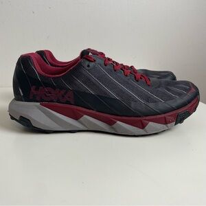 Hoka One One Torrent Trail Running Shoes Men's 10.5 Ebony Black Red